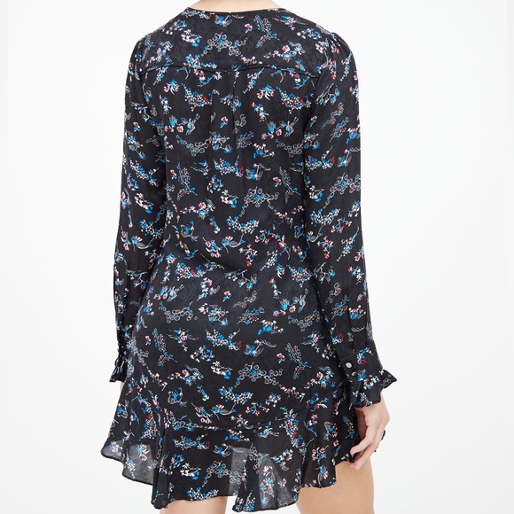 Veronica Beard Black Silk Long Sleeve Dress - Picture 4 of 5